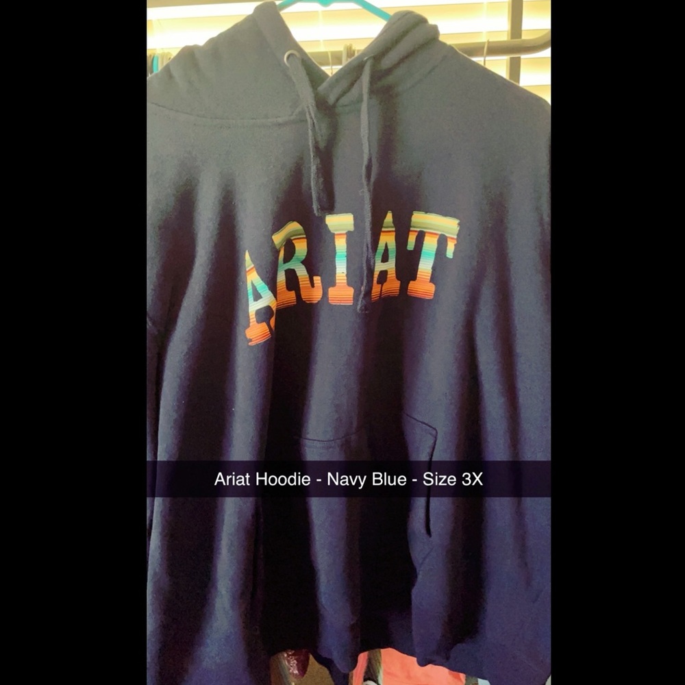 Ariat Hoodie - Navy Blue - Size 3X
